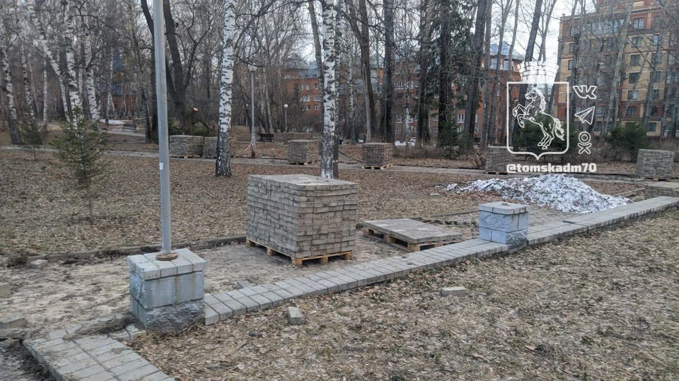 В Томске начали благоустраивать парки и скверы