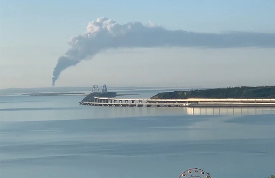 Пожар в Тамани было видно из Керчи.