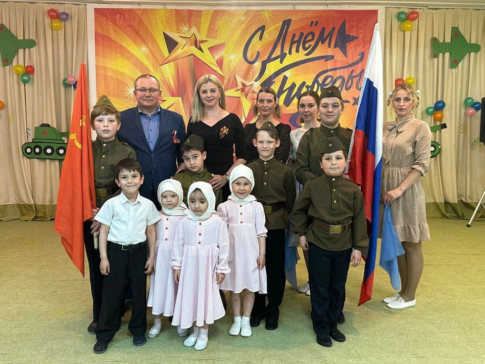 Воспитанники центра «Малышок» на мероприятии ко Дню Победы