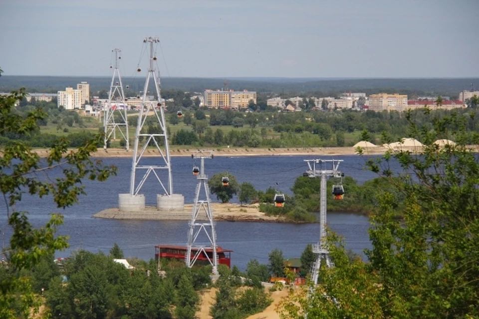 Сход грунта произошел под канатной дорогой в Нижнем Новгороде