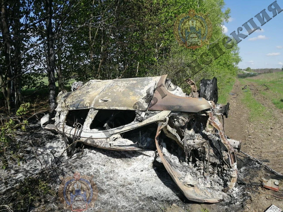 В перевернувшимся и сгоревшем автомобиле Ford в Кимовском районе погиб водитель