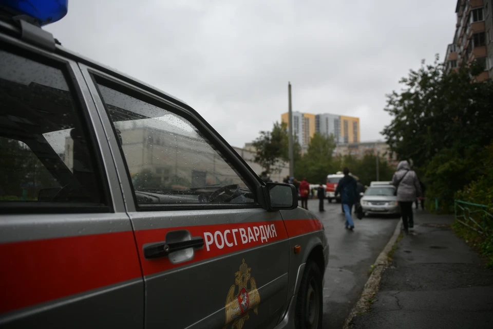Подозреваемого доставили в полицию для дальнейшего разбирательства