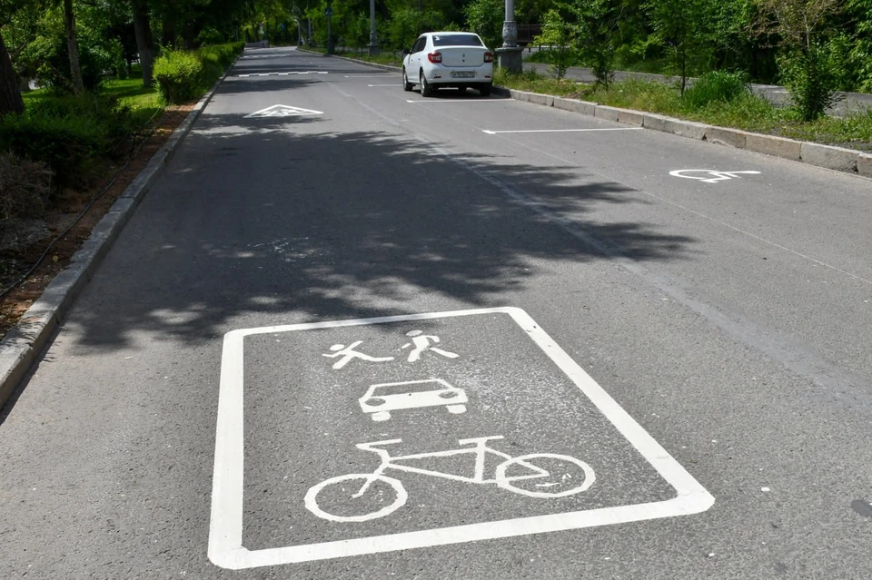 Разметка будет указывать с какой стороны разрешено ездить водителям самокатов и велосипедов