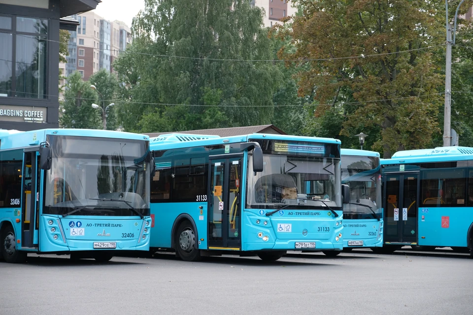 Автобусы и троллейбусы двигаются с задержками на Московском проспекте Петербурга из-за дорожных работ