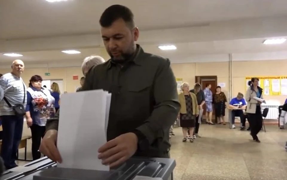 Глава Республики отдал голос за понравившегося кандидата. Фото: Пушилин/ТГ