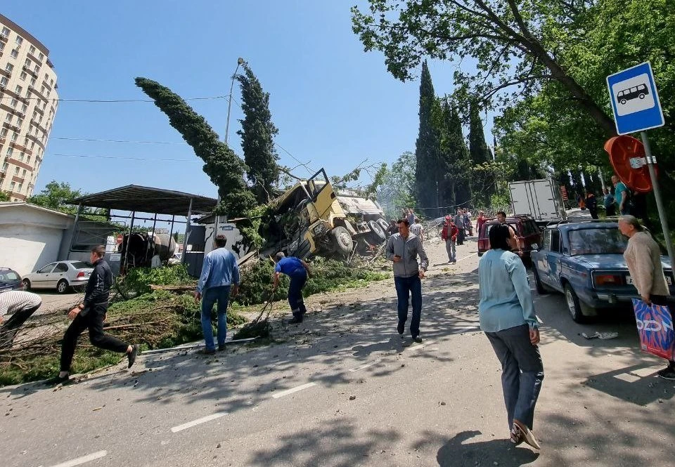 Первые минуты после аварии. Фото: «Инцидент Крым и Севастополь» (Telegram)