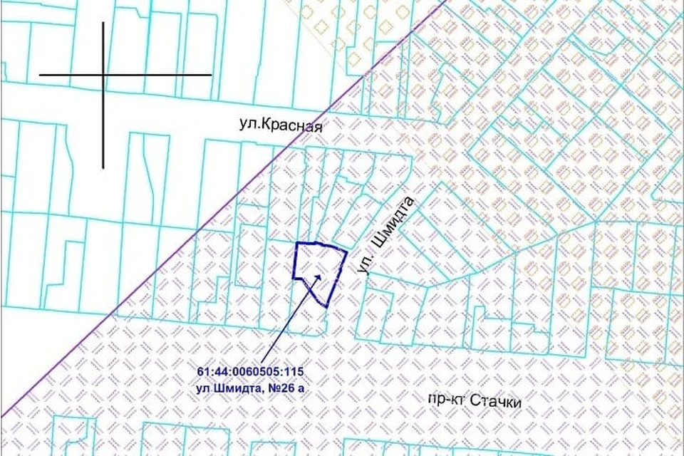 Карта градостроительного зонирования, где отмечен продаваемый участок. Фото: администрация Ростова.