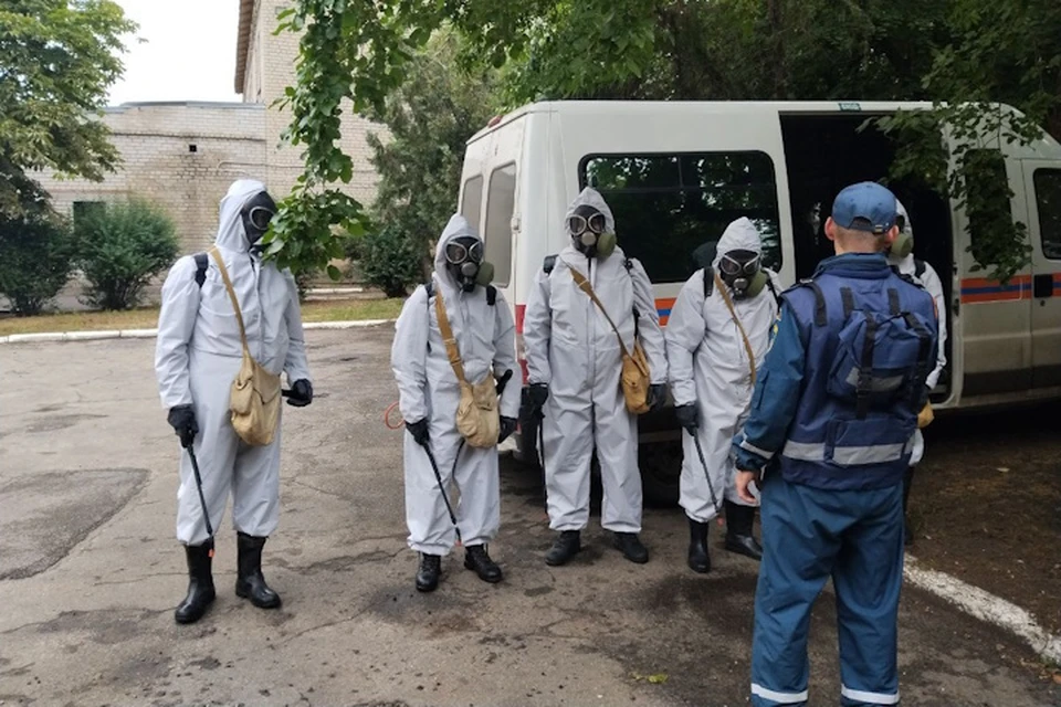 В Новой Каховке идет дезинфекция Фото: Новокаховская администрация