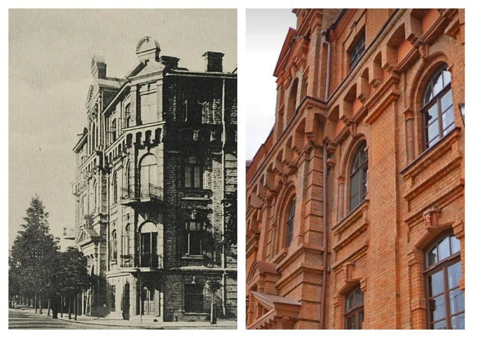 Так сейчас выглядит здание гимназии (Кирова, 5), куда учебное заведение переехало в 1913 году. Фото: wikipedia.org и yandex.ru