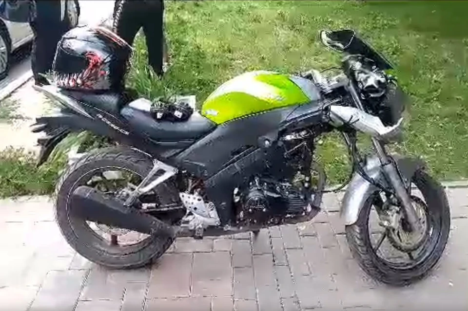 15-летний водитель мотоцикла сбил шестилетнего ребенка в Рязани. Фото: пресс-служба регионального управления ГИБДД.