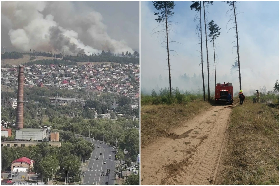 Крупный пожар вспыхнул днем 5 августа. Фото: глава Тольятти Николай Ренц.