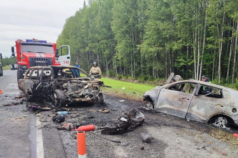 На тюменской трассе погибли четыре человека. Фото: ГИБДД Тюменской области