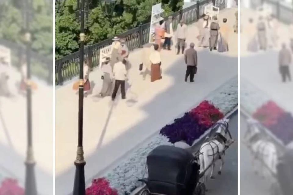 Съемки.