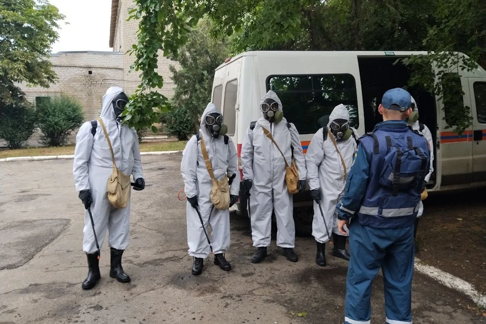 В затопленных территориях продолжается санобработка Фото: Новокаховская администрация