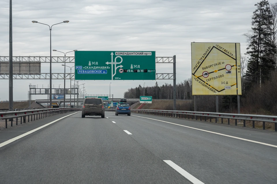 Участок КАД полностью перекроют между Приморским шоссе и ЗСД 11 сентября.