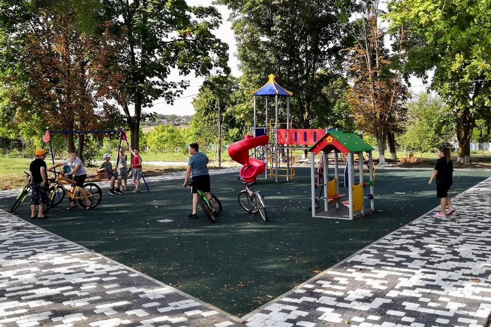 Парк благоустраивают в Тбилисском районе Кубани Фото: пресс-служба региональной администрации