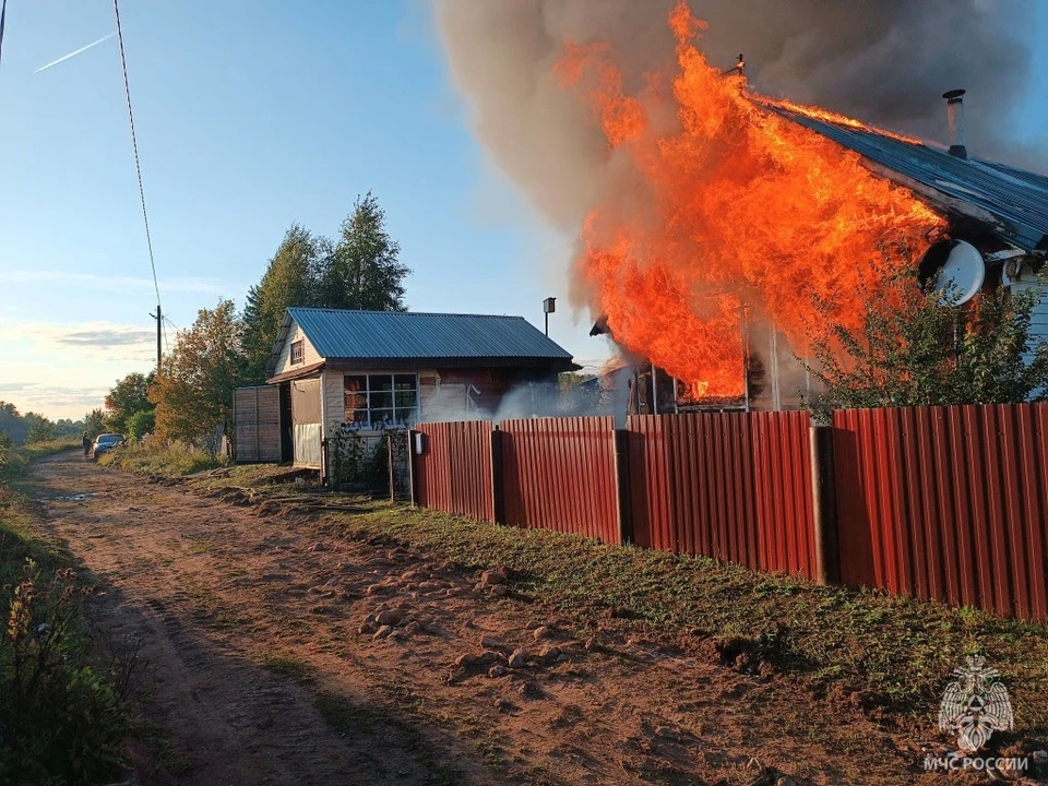 Дом с пристройками был уничтожен огнем. Фото: МЧС.