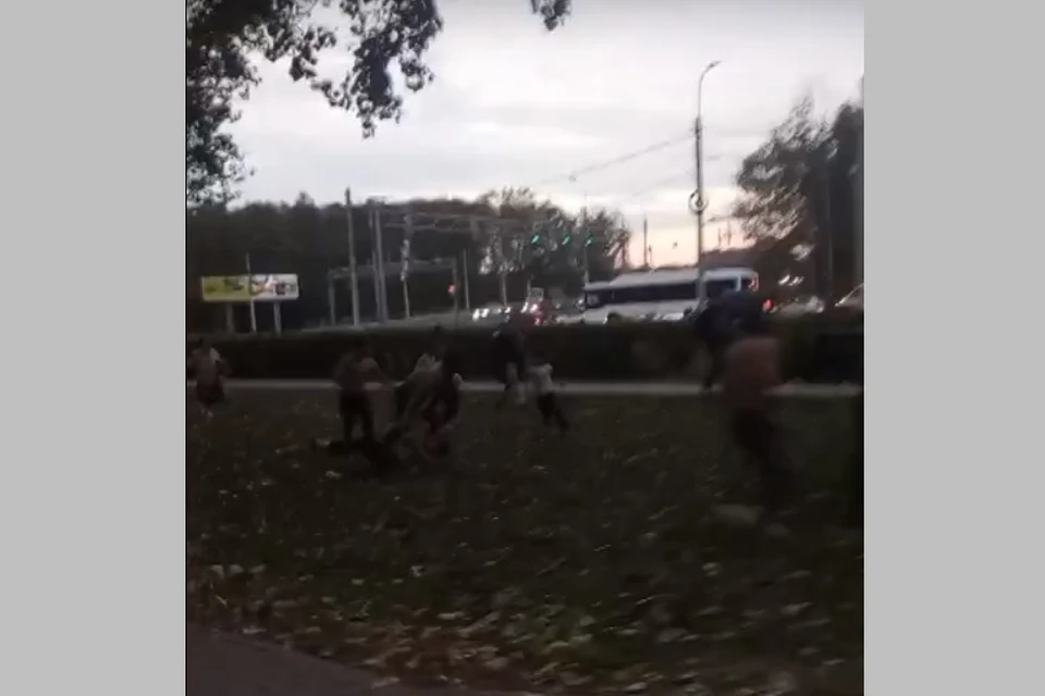 Массовая потасовка с участием цыган произошла на Московском шоссе в Рязани.