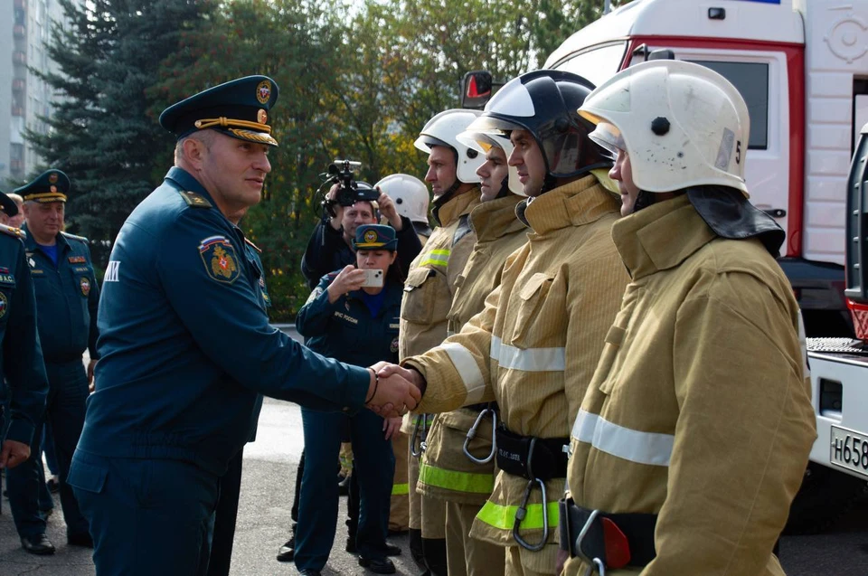 Глава МЧС России посетил Новокузнецк. Фото: Пресс-служба администрации Новокузнецка.