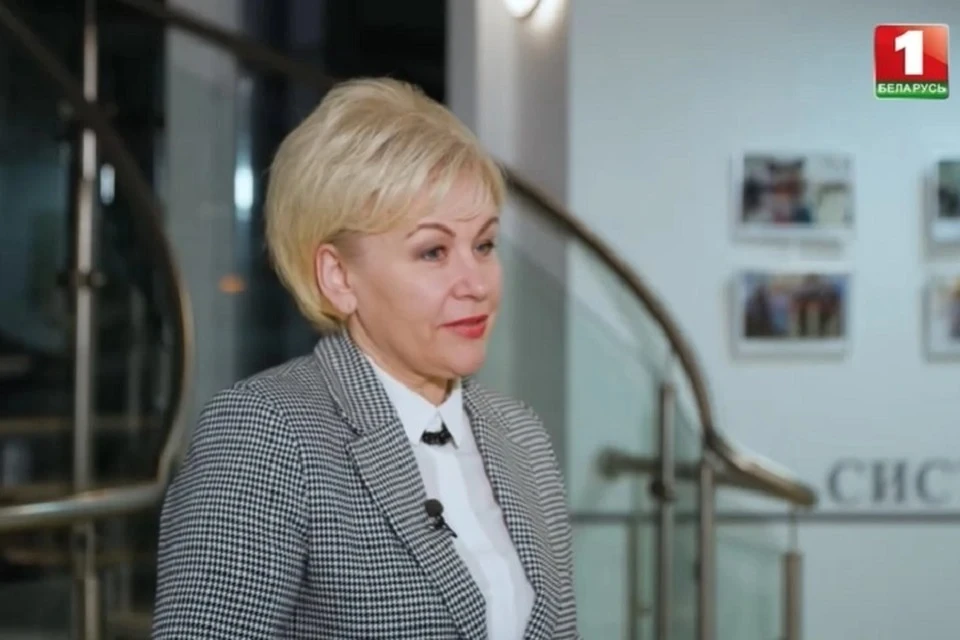 Министра труда и соцзащиты Беларуси Ирина Костевич. Скрин видео "Беларусь-1"