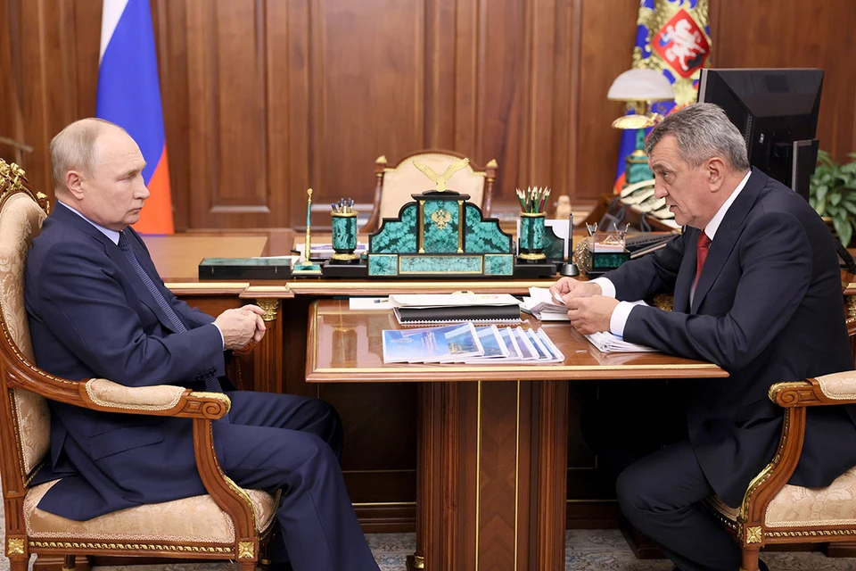 Президент встретился с главой Северной Осетии. Фото: Михаил Метцель/POOL/ТАСС