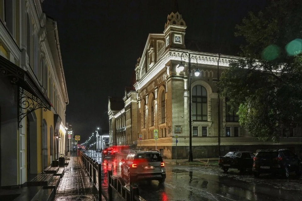 В Рыбинске архитектурные объекты подсветили на месяц раньше срока. ФОТО: страница Дмитрия Рудакова ВКонтакте