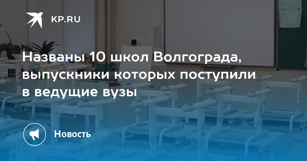 Названы 10 школ Волгограда, выпускники которых поступили в ведущие вузы ...