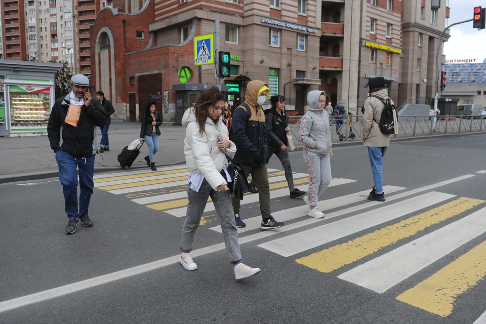 «Желтый уровень» опасности объявили из-за мощного ветра в Петербурге.