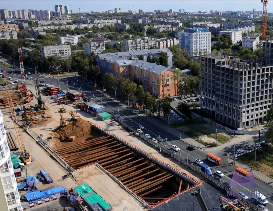 Строительство метро на площади Сенной в Нижнем Новгороде. Фото: ГУММиД