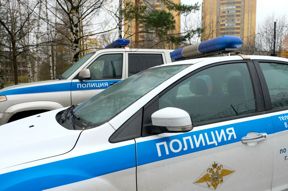 Полицейские поймали хулигана на лестничной площадке.