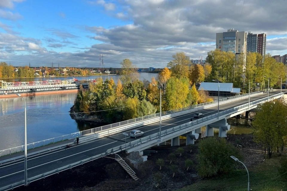 Движение автомобилей открыли по Рыбацкому мосту в Петербурге. Фото: gov.spb.ru