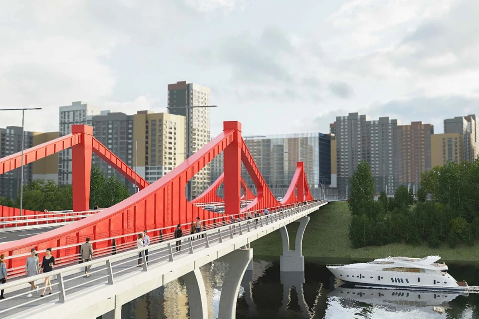 Строительство красного моста в Хорошево-Мневники завершится в 2025 году -  KP.RU
