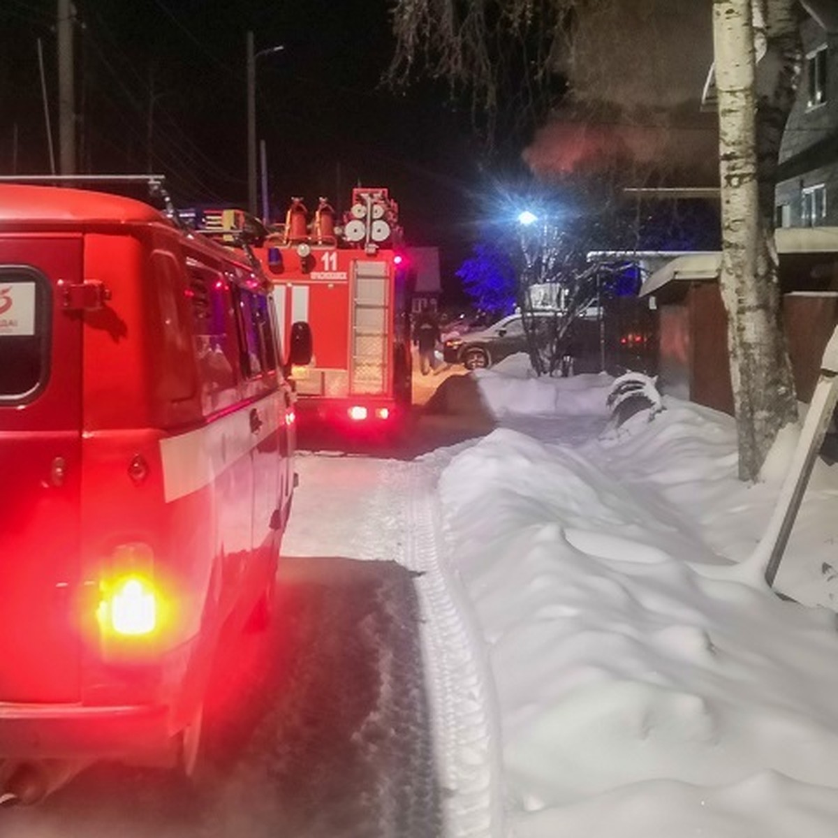 В Перми во время ночного пожара в частном доме погибли женщина и двое детей  - KP.RU