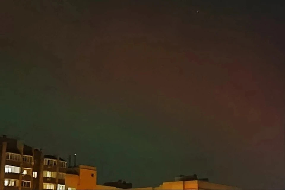 Полярное сияние - редкое для Самарской области явление