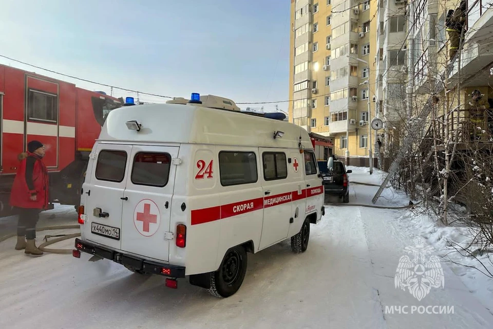 Погиб 54-летний мужчина, пострадала 66-летняя женщина. Фото из архива МЧС Якутии