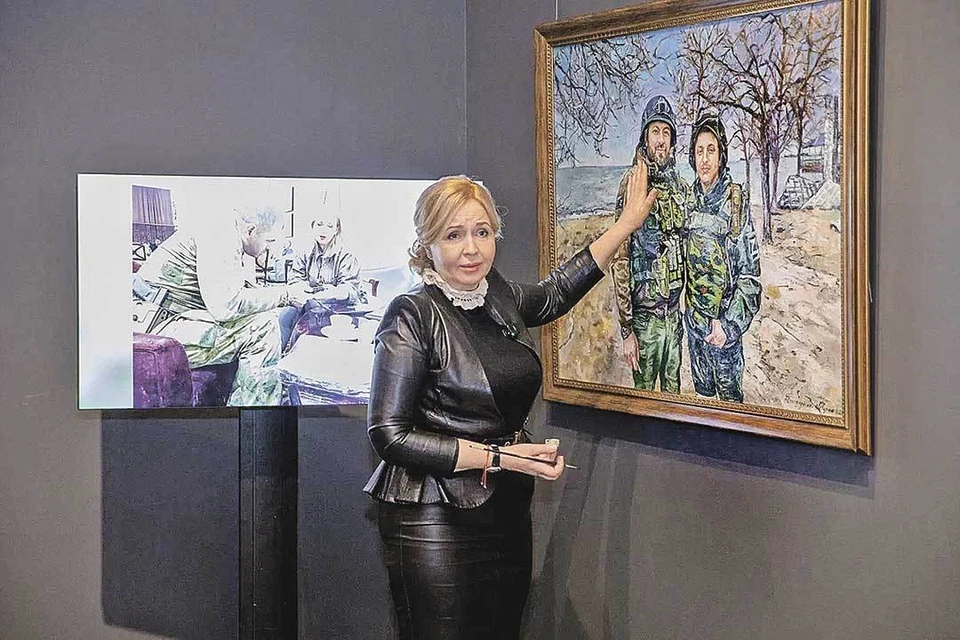 Художник Татьяна Пономаренко-Левераш, на картине Тимур Курилкин и Роман Воробьев.