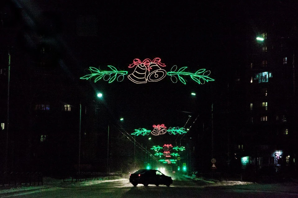 Новогодняя подсветка появится в разных районах города. Фото: «Горсети»