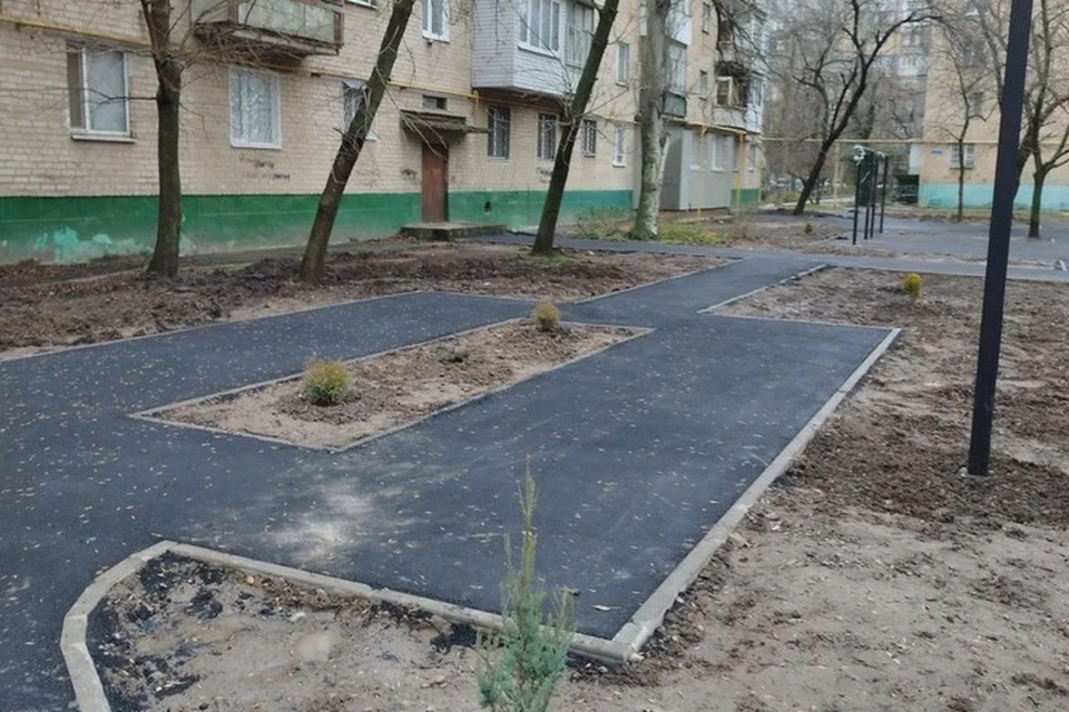 На двух улицах в Мелитополе благоустраивают дворовые территории. ФОТО: министерство строительства Запорожской области