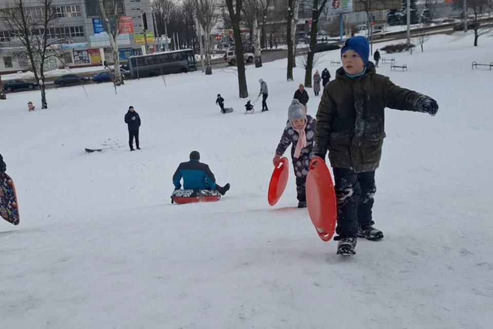 Зимние гуляния в Донецке