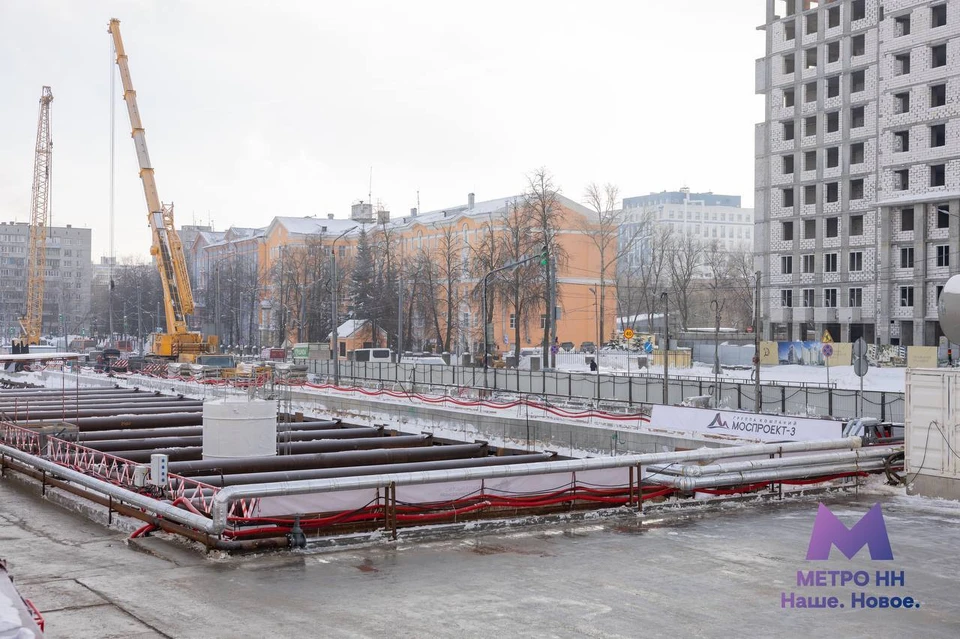 Объезд стройплощадки нижегородского метро на площади Свободы откроют в апреле. Фото: телеграм-канал «Метро НН»