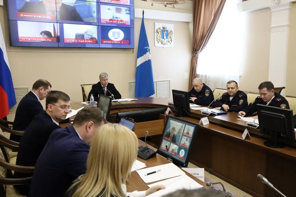 В Ульяновской области прошло заседание комиссии по ликвидации ЧС из-за непогоды. ФОТО: тг-канал Алексея Русских