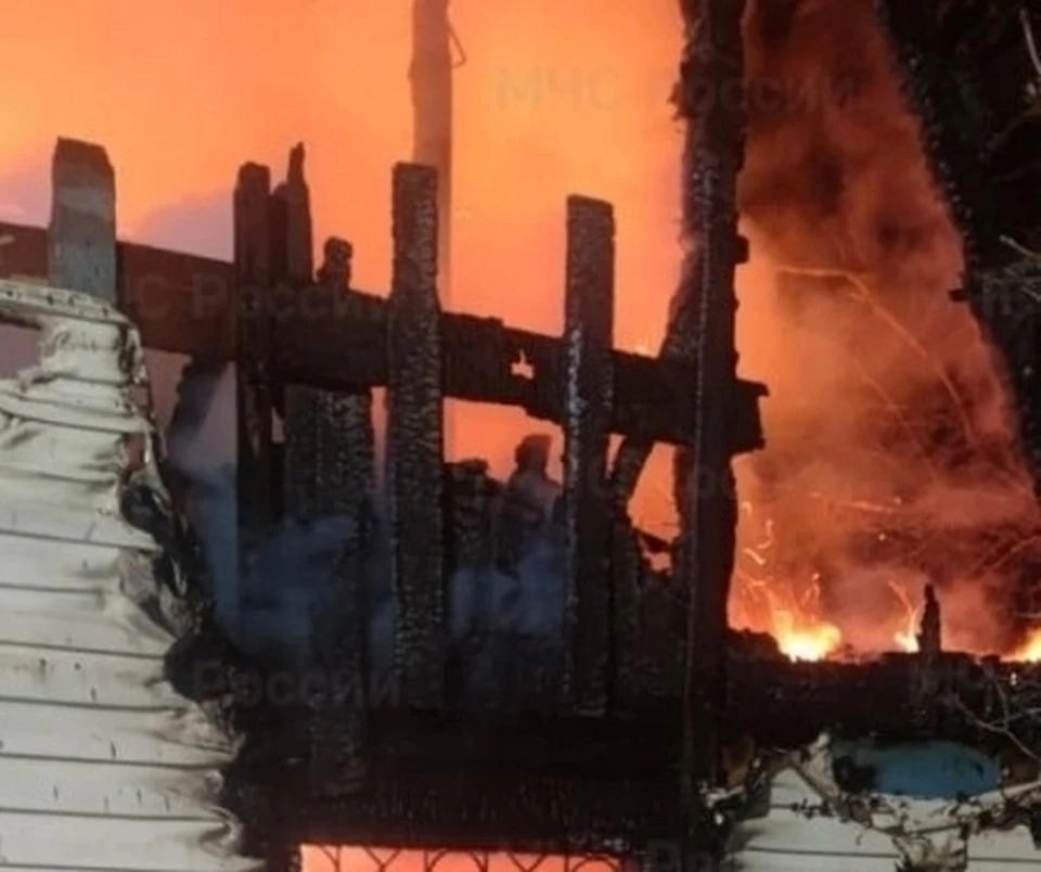 В Малоярославецком районе сгорела дача