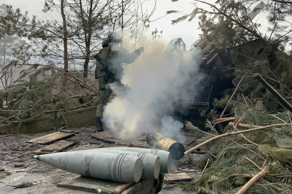 Российские военнослужащие уничтожили украинскую гаубицу Д-30 на Херсонском направлении