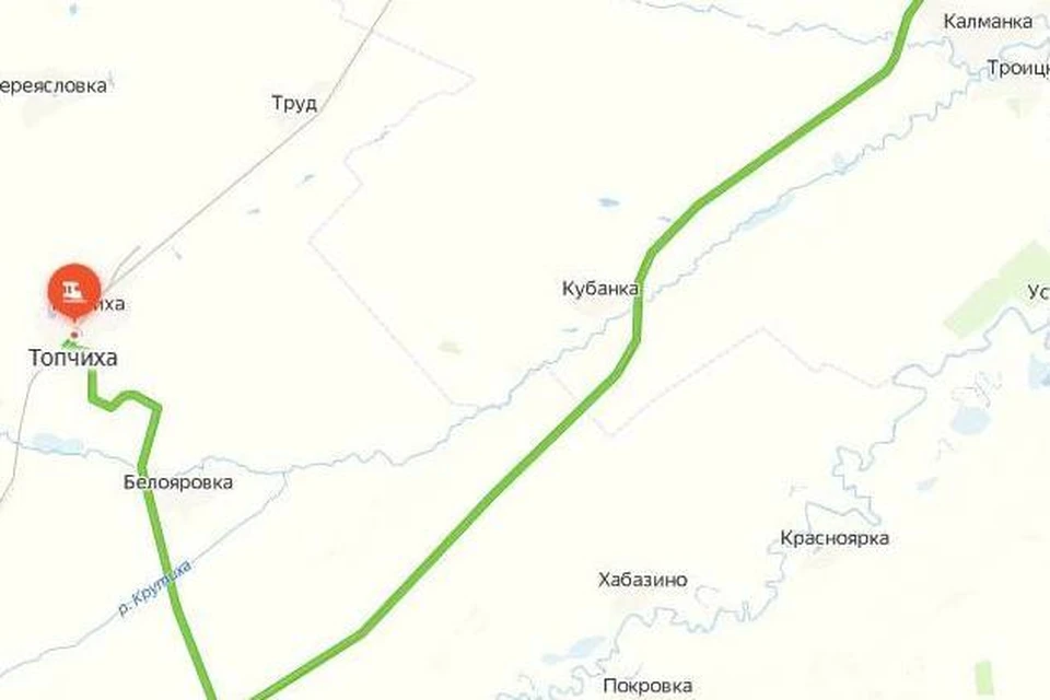 Место ЧП на карте. Источник: Транспортная полиция Сибири
