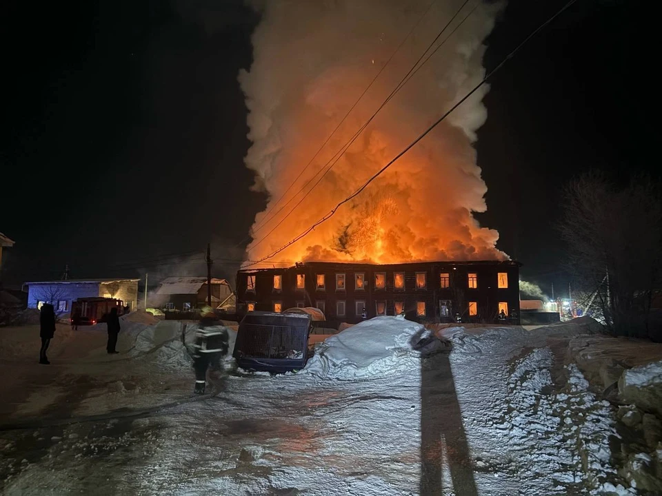 Возгорание произошло около 22 часов прошлого вечера. Фото: t.me/goriachev1270