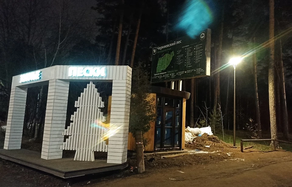 Осенью прошлого года входная группа в Черняевском лесу выглядела так.