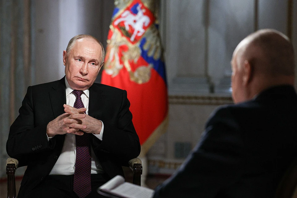 Журналист Дмитрий Киселев взял у Владимира Путина большое интервью. Фото: Гавриил Григоров/пресс-служба президента РФ/ТАСС