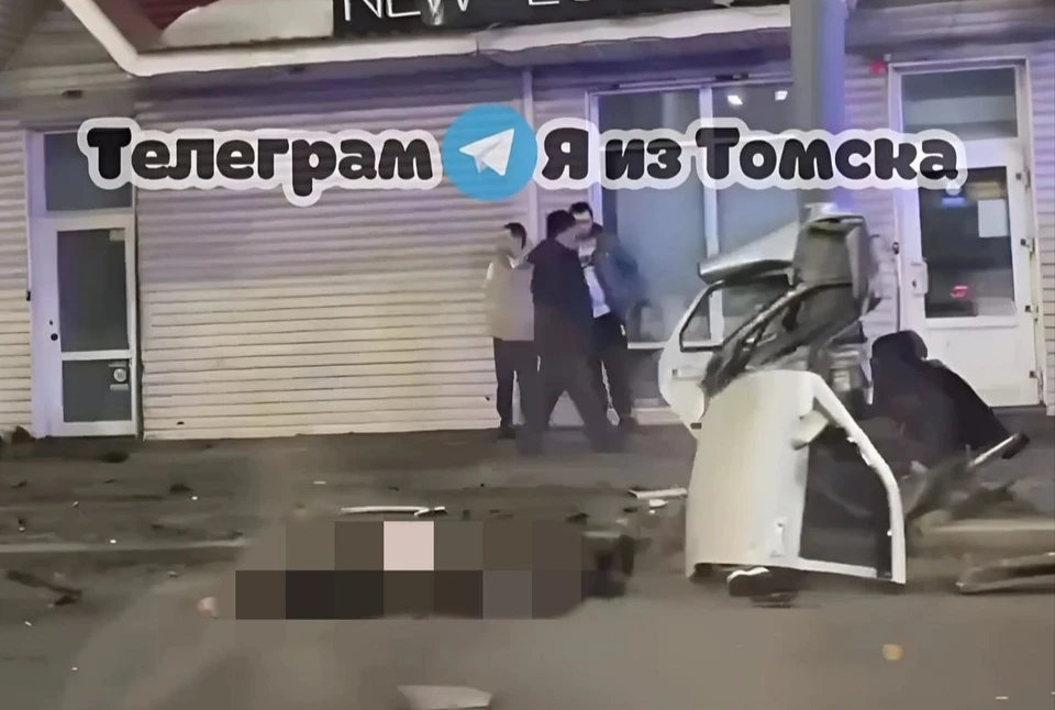 Трагедия произошла ночью 23 марта на площади Южная. Фото: Телеграм-канал "Я из Томска"