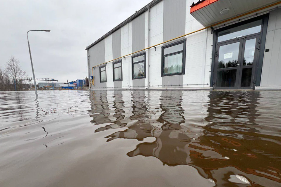 В Петрозаводске затопило ФОК. Фото: тг-канал губернатора Карелии.