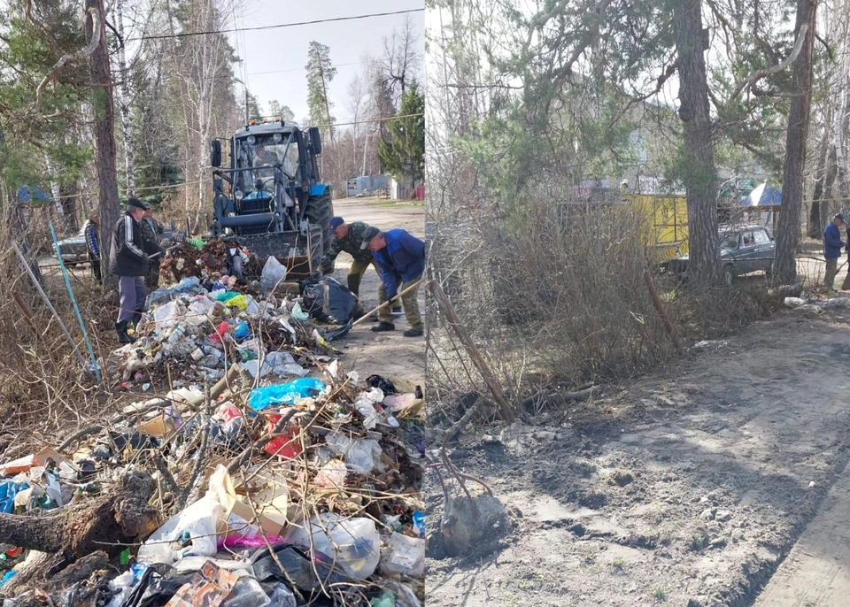 Сотрудники лесничества провели субботник в населенном пункте Белое озеро Ульяновской области. ФОТО: минприроды УО